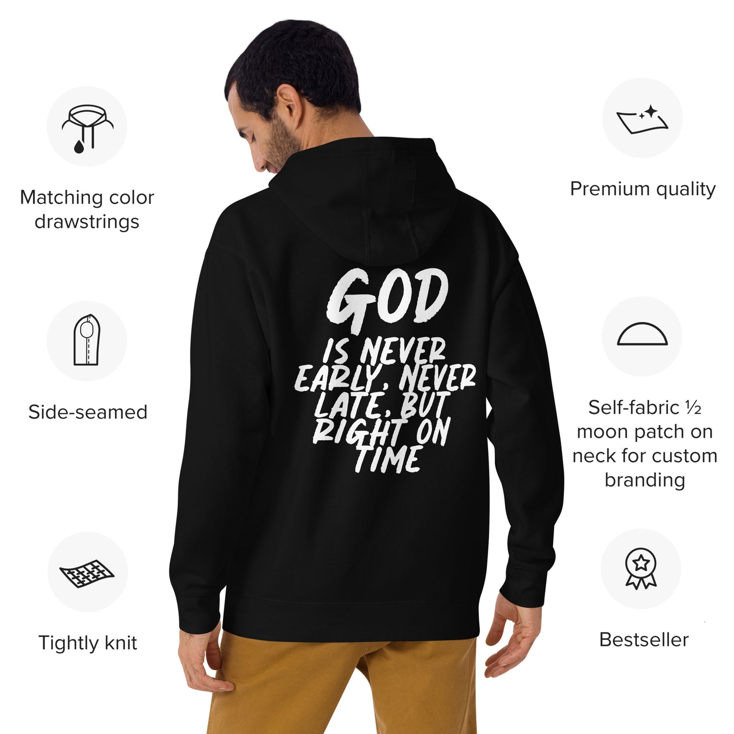 God is on time! Hoodie